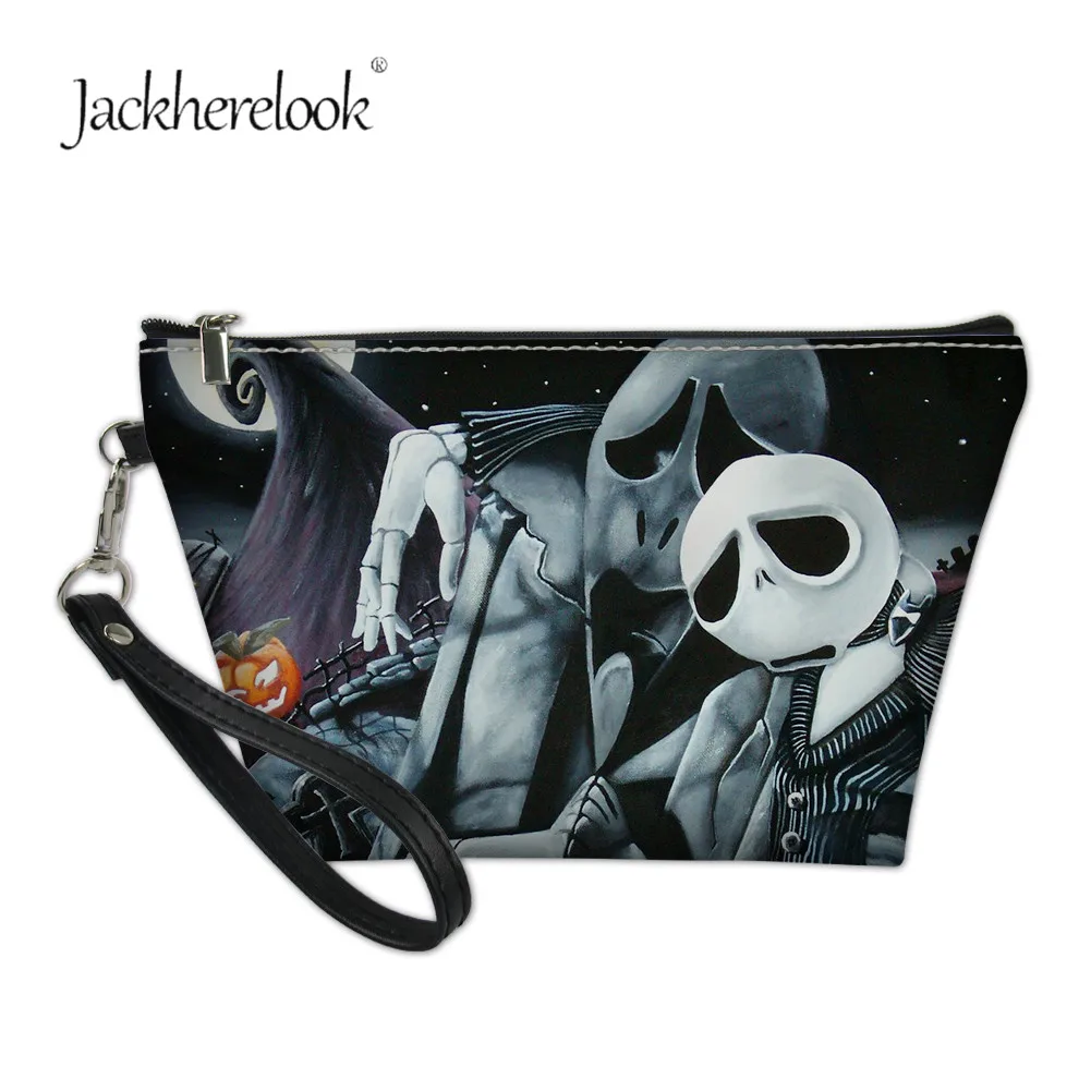 Jackherelook Кошмар перед Рождеством косметичка с принтом для леди мультфильм компаньон макияж сумки косметичка подарок на Хэллоуин - Цвет: H7366Z8