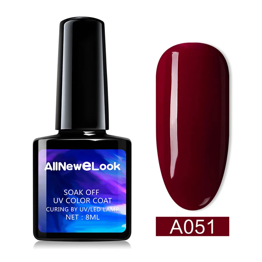 051 Allnewelook Гель-лак Bluesky Гибридный гвоздь 8 мл, флакон, черный цвет Гель Дизайн Bluesky УФ гель лак для ногтей лак - Цвет: 051