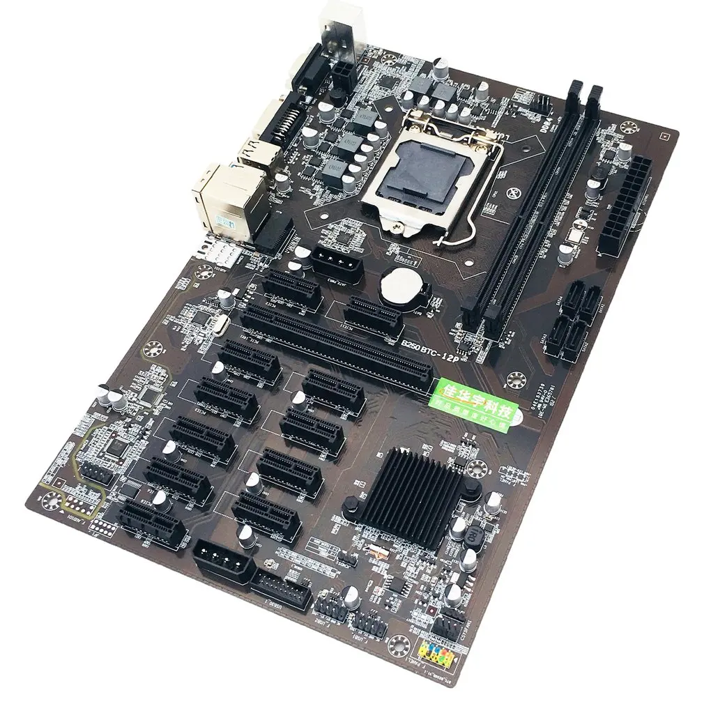 Материнская плата LGA1151 USB3.0 SATA3 Intel B250 B250M DDR4 макс. 16 Гб для Asus MINING EXPERT 12 PCIE Mining Rig BTC ETH |