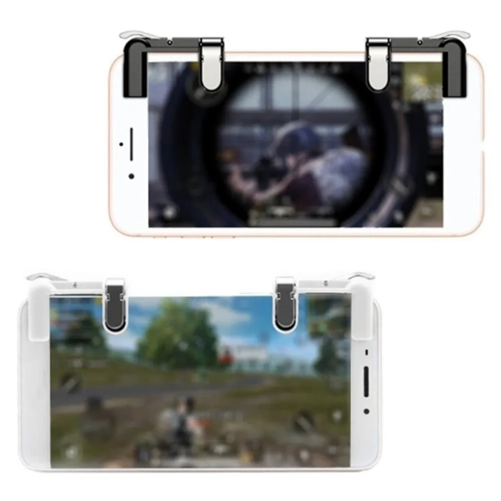 

2 Game Auxiliary Key controller Handvat houder gamepad Voor Shooter Trigger Fire Knop Doel Sleutel Schieten voor Messen out