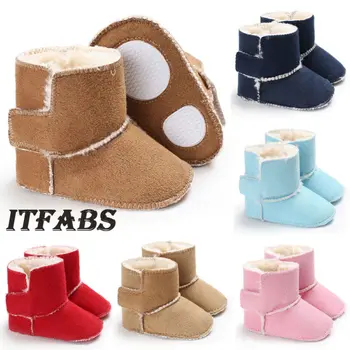 

Infant Baby Boys Girls Warm Ankle Snow Boots Toddler Autumn Warm Crib Shoes Booties Anti Slip Sneaker 0-18M Prewalker