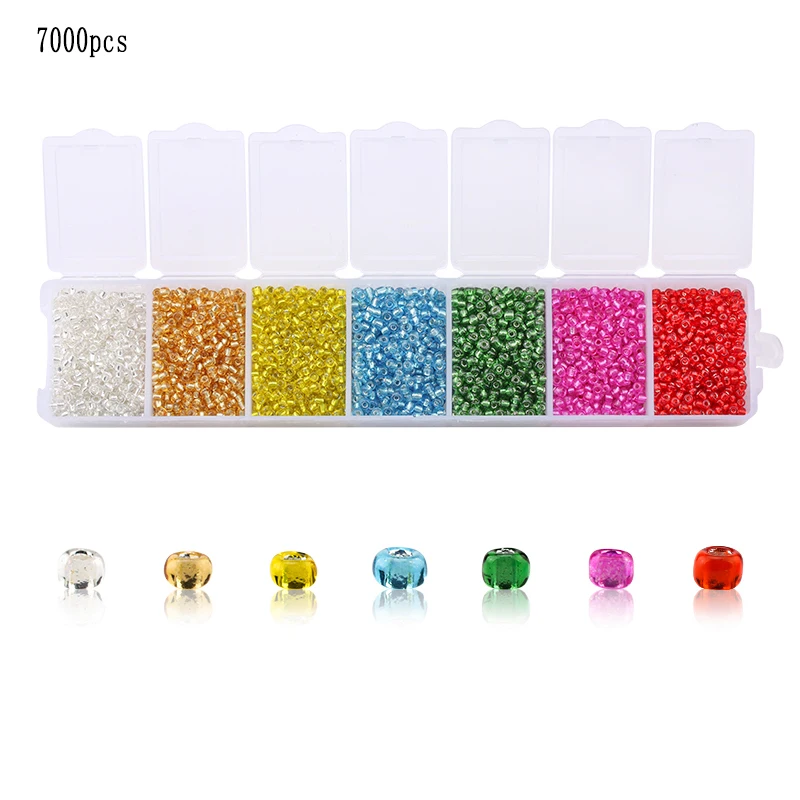8 2 мм чешское стекло семян ремень с бисером коробка набор Шарм seedbeads рондели разделительные бусины для DIY браслет ожерелье ювелирных изделий - Цвет: 8