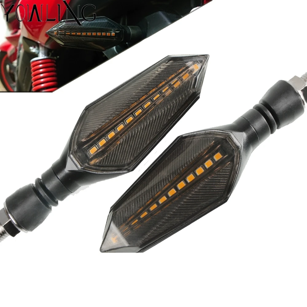 

Motorcycle Turn Signals Light Tail Flasher LED Flowing Water Blinker Lights For Ducati Monster 659 696 821 1200 1200S 1100 1100s