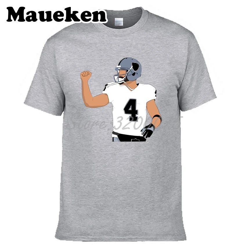 Мужская футболка Derek Carr 4 одежда футболка мужская футболка с круглым вырезом Футболка W19102310