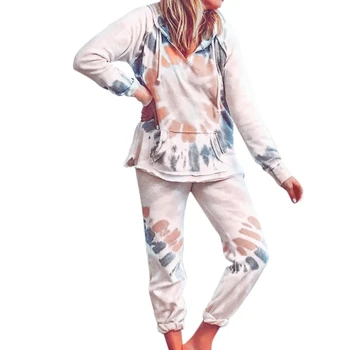 

Fashion Casual Home Suit Tracksuits Loungewear Women Two Piece Set Spring Street T-Shirt Tops Set As shown