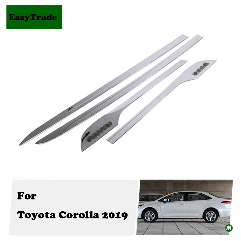 

For Toyota Corolla 2019 accessories Car styling ABS Chrome Car Door Body Side Protector Trim Strip Anti-rub Exterior Accessories
