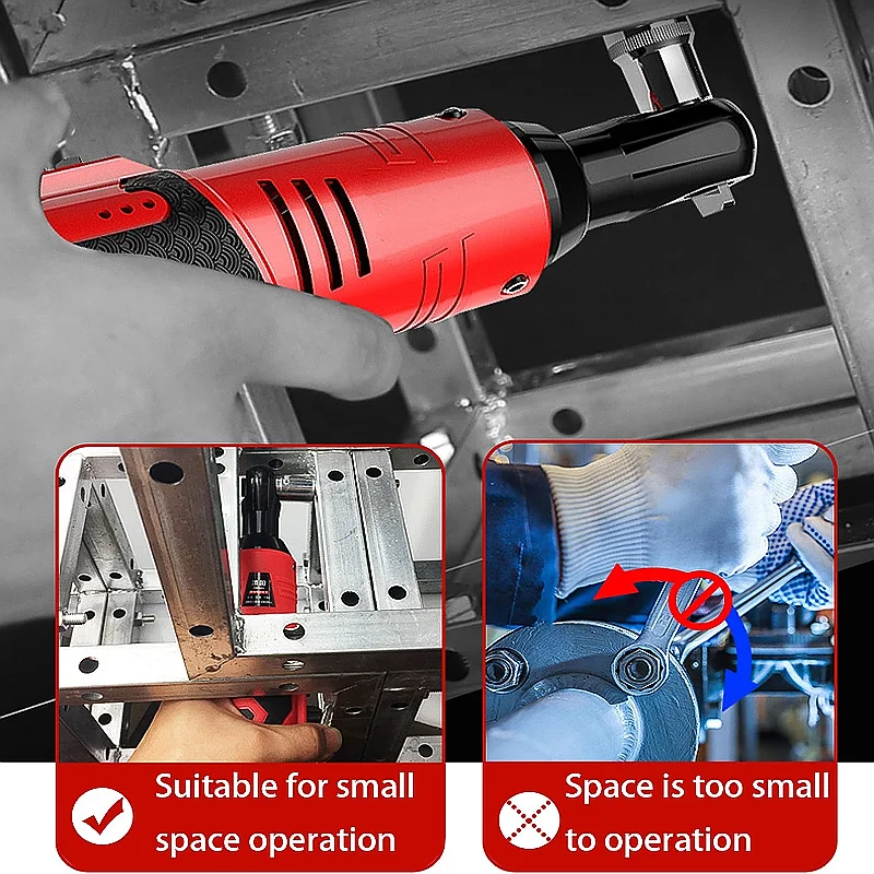Electric Ratchet Wrench Socket Set Quick Release Spanner Wrench Rechargeable Wireless Scaffolding Power Tools Chave Catraca