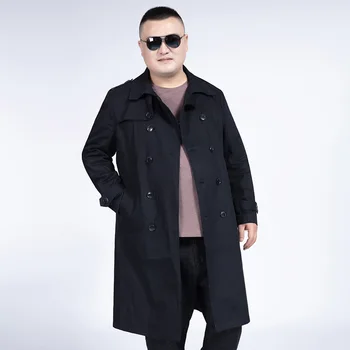 

Medium Length Money Solid Color Thin Section Windbreaker Male Season Plus Fat plus Size Jacket Lian Cap Leisure Coat Fat Man