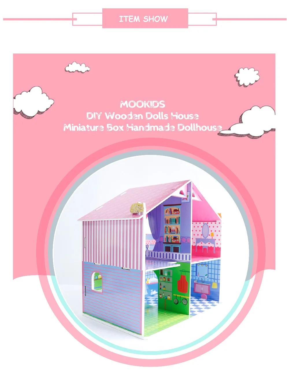 Mookids DIY деревянные куклы Дом миниатюрная коробка ручной работы кукольный домик мебель кукольный домик аксессуары для детей
