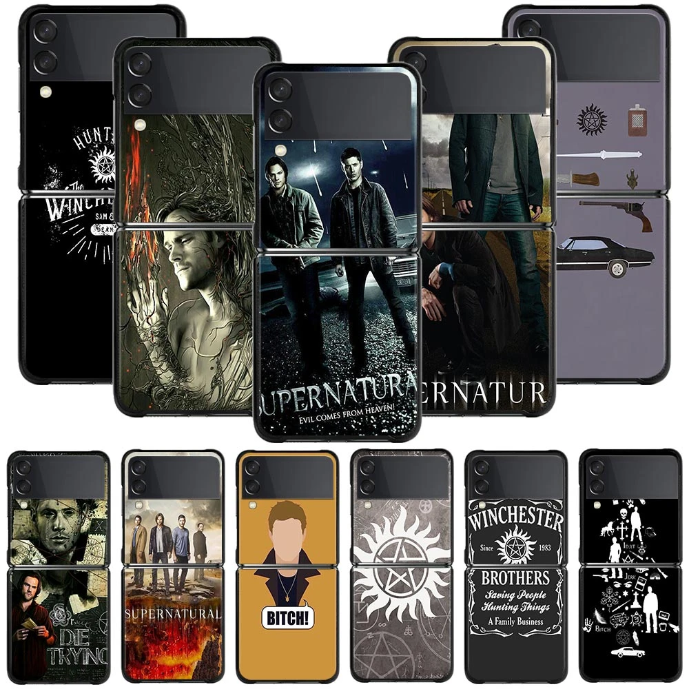 galaxy flip3 case Phone Case For Samsung Galaxy Z Flip3 5G z flip Coque for samsung Z Flip 3 Zflip 5G Hard Fundas TV SupernaturalPhone Case For Samsung Galaxy Z Flip3 5G z flip Black Cover for samsung Z Flip 3 Zflip 5G Coque Hard PC Fundas case for galaxy z flip3