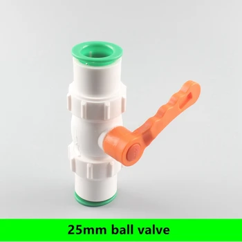 

1pc 25Mm PPR Plastic Water Pipe Quick Connector Ball Valve PVC/PPR/PE Pipe Union Joint Garden Irrigation Water Stop Valve