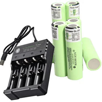

NCR18650B 3400MAH li-ion batteries lithium 18650 battery 3.7V Russian warehosue fast delivery + 18650 charger 4 slots