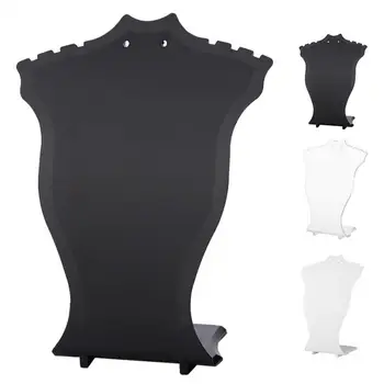 

Jewellery Display Stand 3 Color Pendant Necklace Chain Holder Earring Display Stand Showcase Rack Black White Transparent