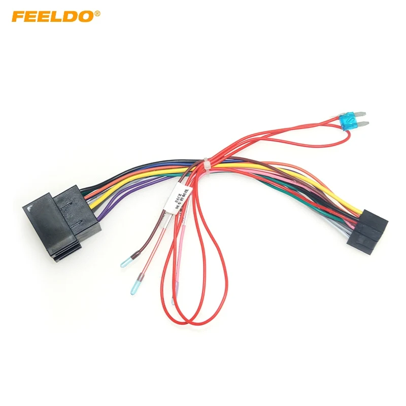

FEELDO Car 16pin Audio Wiring Harness For Lada Vesta/Granta Aftermarket Stereo Installation Wire Adapter #HQ4693