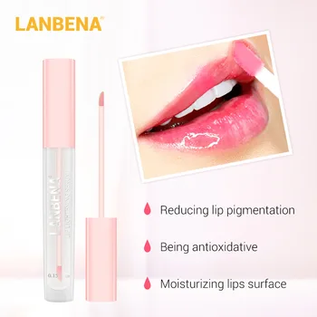 

LANBENA Lip Lightening Serum Lip Plumper Liquid Lip Gloss Reduce Pigmentation Moisturizing Pink Lips Long Lasting Smooth Beauty
