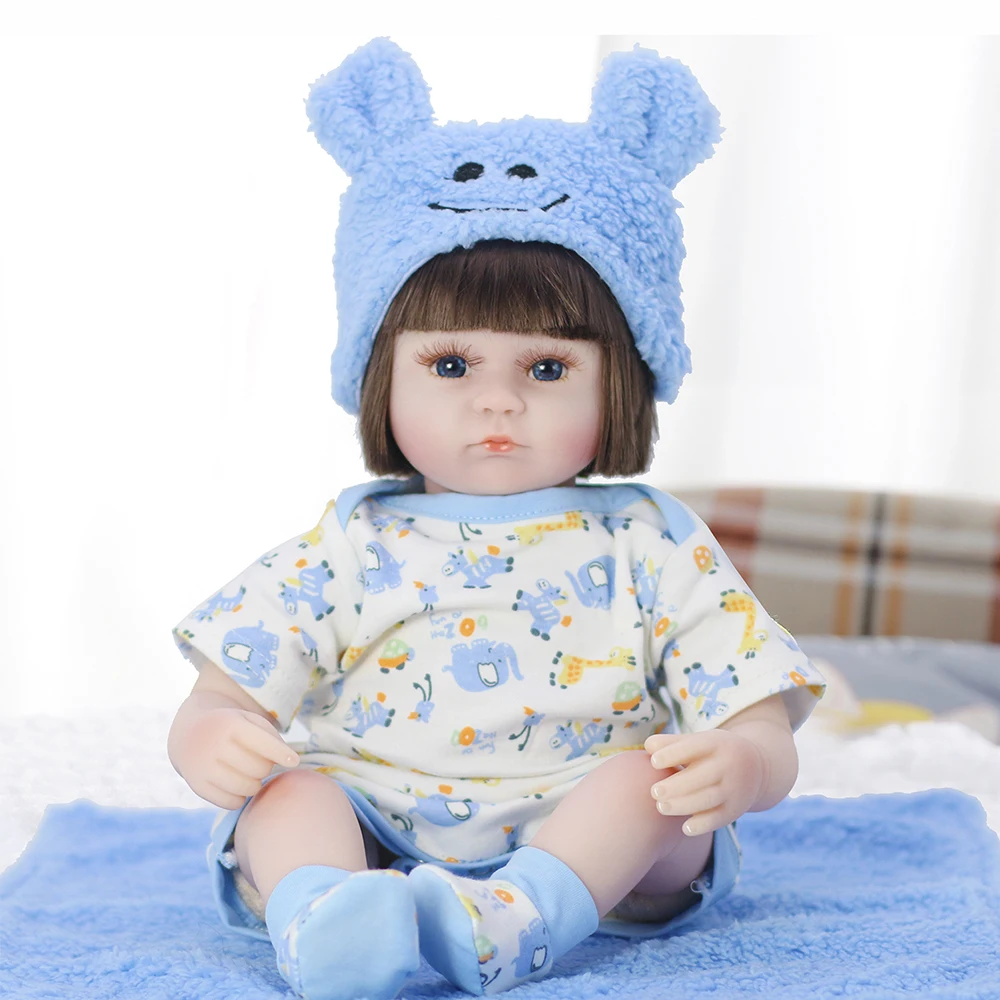 17 дюймов 43 см Высокое качество reborn baby doll игрушка мягкий силиконовый восхитительный реалистичный ребенок день рождения и Рождественский подарок
