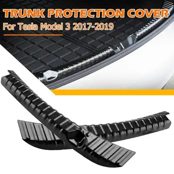 

Stainless Steel Trunk Inner Guard Rear Bumper Protector for Tesla Model 3 17-19 Conveninently and Simple Installation Car Cover