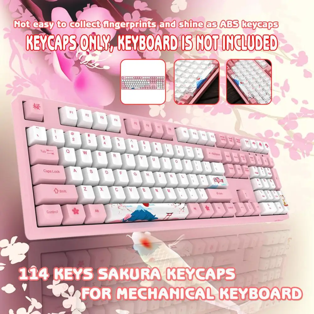 Akko X World Tour Tokyo108 + 6 ключей колпачки для от OEM профиль PBT Набор колпачков Cherry MX