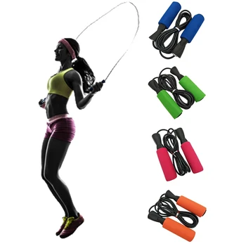 

Professional Speed Ropes Jump Rope Sports Fitness Skip Wire Sponge Handle Gym Exercise Skipping Equipment Training Crossfit