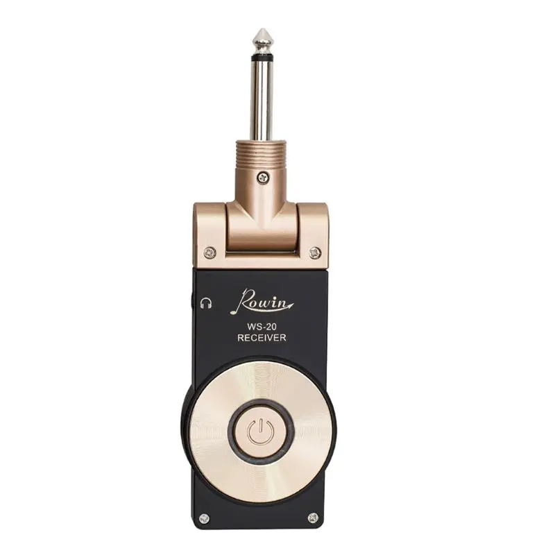 GOLD Rowin WS-20 2,4G Беспроводная гитарная система перезаряжаемая литиевая батарея передатчик приемник 30 метров дальность передачи 3 цвета - Цвет: GOLD