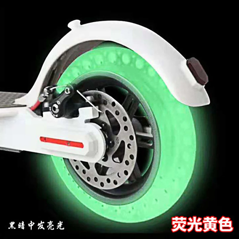 1 piece green Ночные флуоресцентные шины 8,5 дюймов шины для Xiaomi Mijia M365 электрический скутер светящийся амортизатор скейтборд литые диски - Цвет: 1 piece green