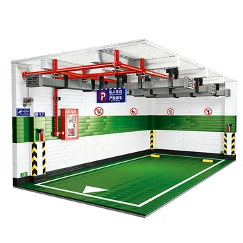 

90009 2346pcs City street Series Advanced garage Car Parking Model Set Building Block education Toys For Children