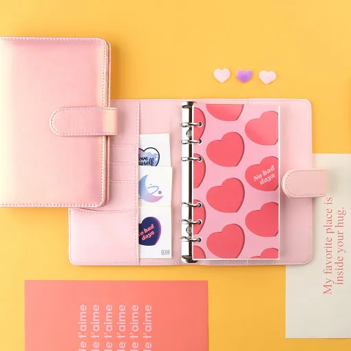 Ноутбук Harphia A5 A6 золотисто розовый блокнот filofax из искусственной кожи спираль