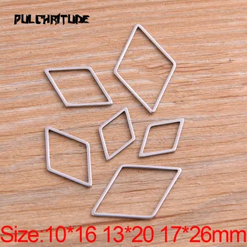 

20Pcs/lot 3 Size Geometric Figure Charm Stainless Steel Pendant Open Bezels Pressed Resin Frame Mold Bezel DIY Jewelry Making