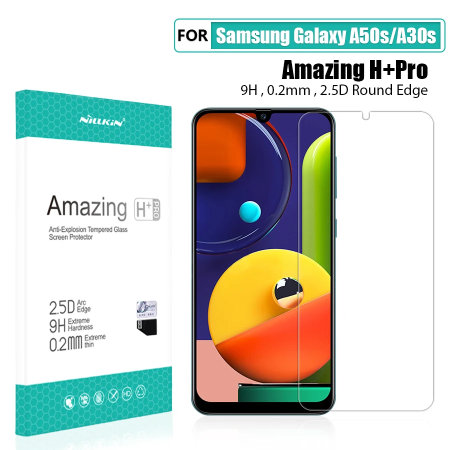 Защитное стекло для экрана samsung Galaxy A50s 6,4 ''NILLKIN Amazing H/H+ PRO из закаленного стекла для samsung Galaxy A30s - Color: H Plus Pro 2.5D edge