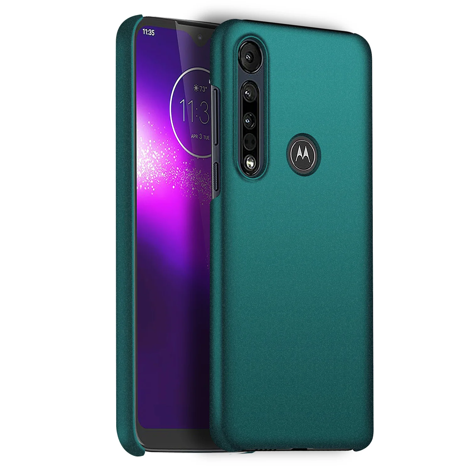 green Для Motorola Moto One Макросъемка чехол Высокое качество Жесткий ПК Тонкий матовый защитный чехол на заднюю панель для Moto G8 Play phone shell - Цвет: green
