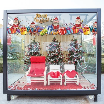 

New Christmas Wall Stickers Window Glass Festival Decals Santa Murals New Year Christmas Decorations Home Decor New