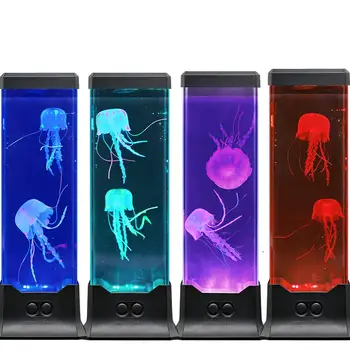 

Electric Jellyfish Light Up Tank Table Lamp with Color Changing Light Gift for Kids Men Women Home Decor Mood Lights For Relax