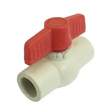 Красный Т Ручка 19 мм x 19 мм скольжения концы полный порт полипропиленовый шаровой клапан