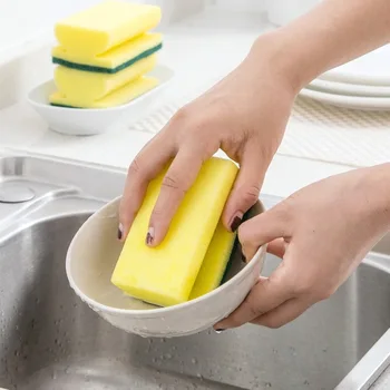 

Thickened H-shaped Sponge Cleaning Wipe Double-Sided Magic Mop Dish Brush Cloth Kitchen Stainbrush Pot Dishcloth