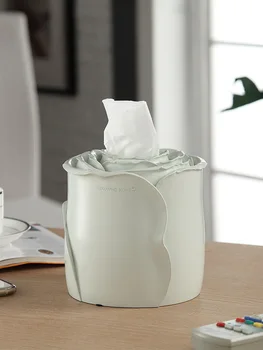 

Decor Case House Removable Paper Towel Roll Toilet Tissue Box White Table Tissue Holder Napkin Dispenser Vloeipapier KK60TB