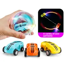 

Mini Rechargeable Stunt Car 360 Degree Rotating Pocket Racer with LED Light Toy