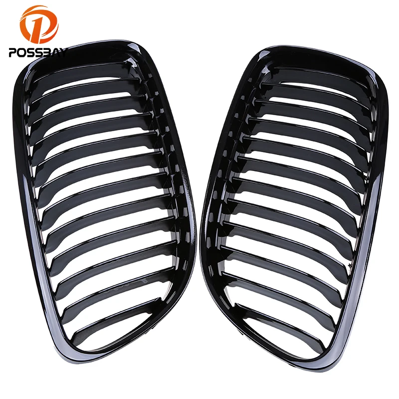 POSSBAY Racing Grills for BMW 3-Series E91 328i/328xi/330d Touring 2008-2012 Facelift Kidney Gloss Black Front Grille Replacment |