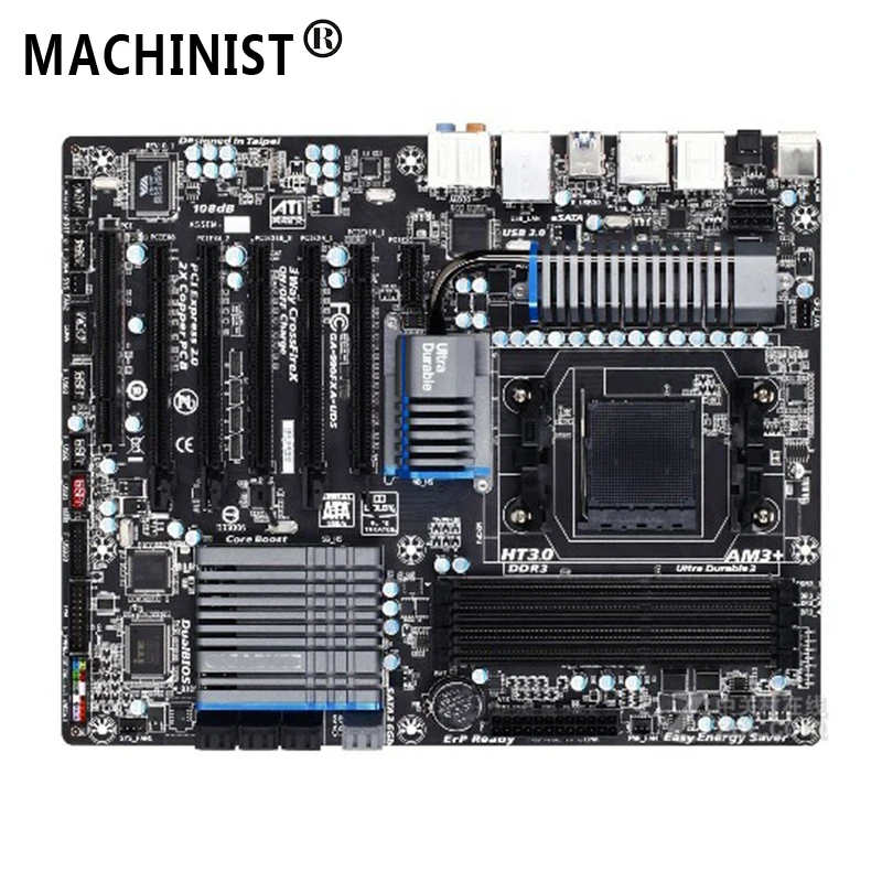 

For Gigabyte GA-990FXA-UD5 Desktop motherboard MB AMD 990FX Socket AM3+/AM3 ATX DDR3 32GB SATA3.0 USB3.0 100% fully Tested