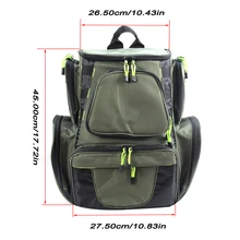 Рыболовная сумка большой емкости 25л, многофункциональный рюкзак 45*27,5*24,5 см, для спорта на открытом воздухе, пешего туризма, водонепроницаемая сумка для рыболовных снастей