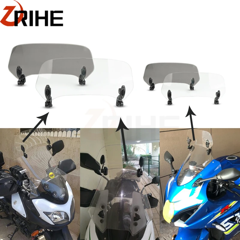 

Motorcycle Adjustable Clip On Windshield Extension Spoiler Windscreen Air Deflector For Victory VISION TOUR/ARLEN NESS VISION