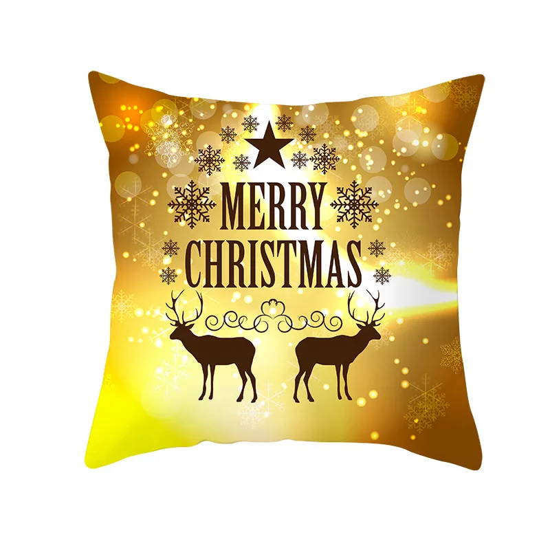 2019 рождественские украшения для дома наволочка Золотой олень funda almohada navidad