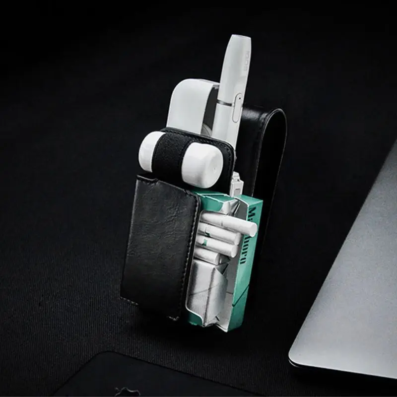 Портативная сумка из искусственной кожи для IQOS 2,4 Plus III, универсальный чехол черного и синего цвета, чехол