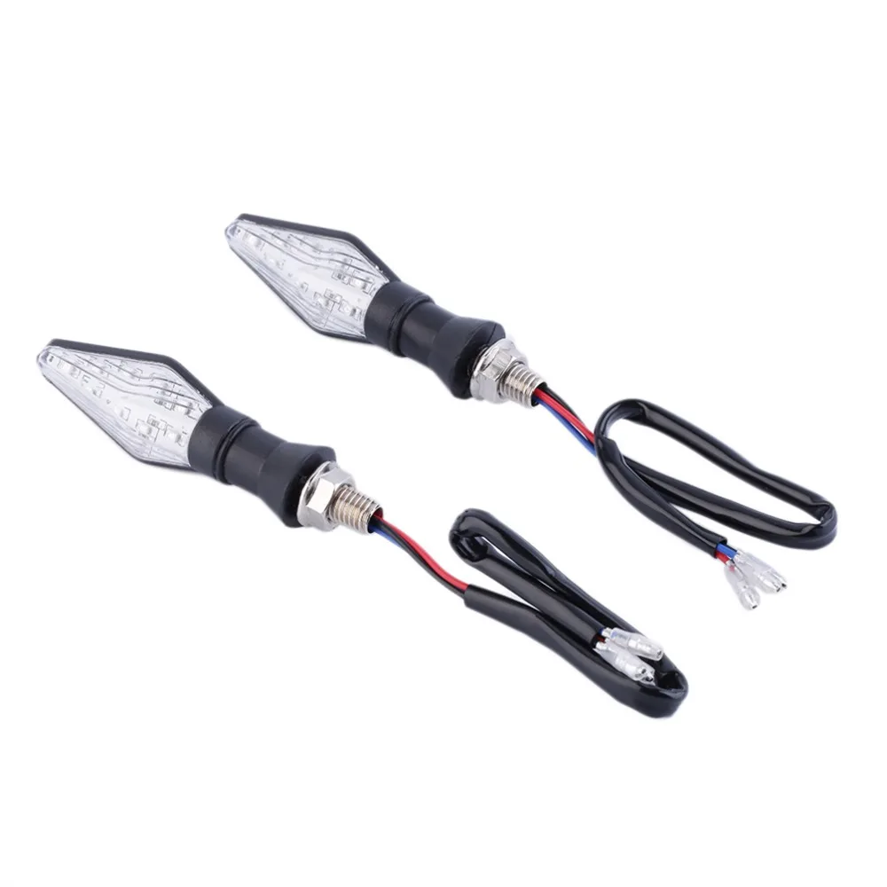 

ICOCO 12V 2PCS Motorcycle Turn Signal Light Amber And Blue Color 12 LED 3528SMD Indicator Blinker Flash Lamp Drop Shipping