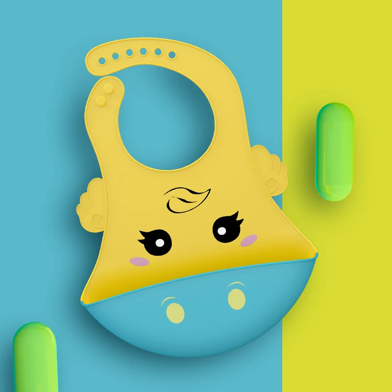 Leaf pig Силиконовые детские нагрудники легко протираются удобный мягкий водонепроницаемый нагрудник сохраняет пятна - Цвет: Leaf pig