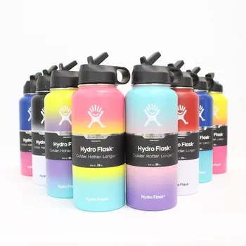 

WaterBottle hydroflask 18oz/32oz/40oz Stainless Steel WaterBottle Vacuum Flask Insulated Thermos Wide Mouth Sport Travel Bottles