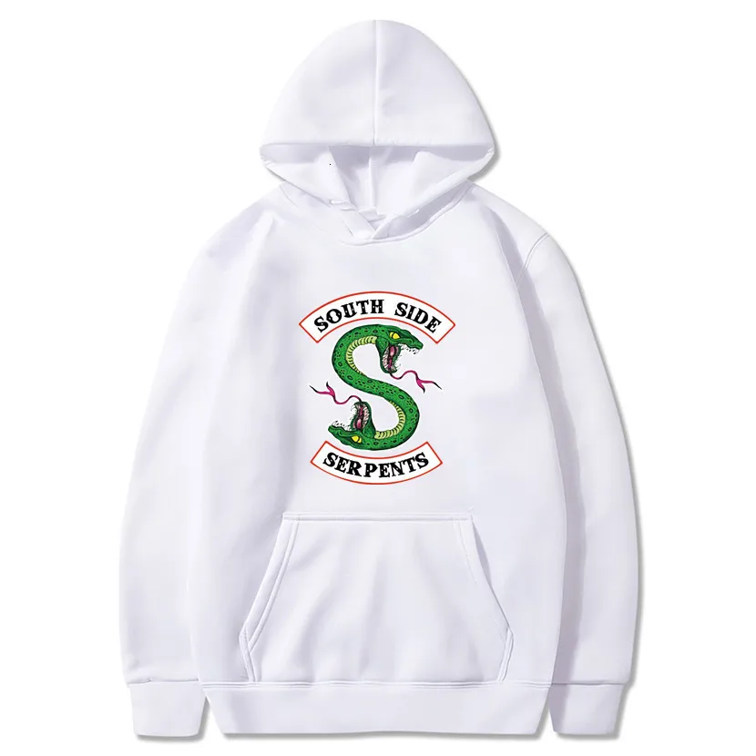 Ривердейл Толстовка Для мужчин Для женщин "South Side serpents" Harajuku ривердейл Southside для мальчиков больших размеров для девочек; свитера пуловер толстовки - Цвет: White 59
