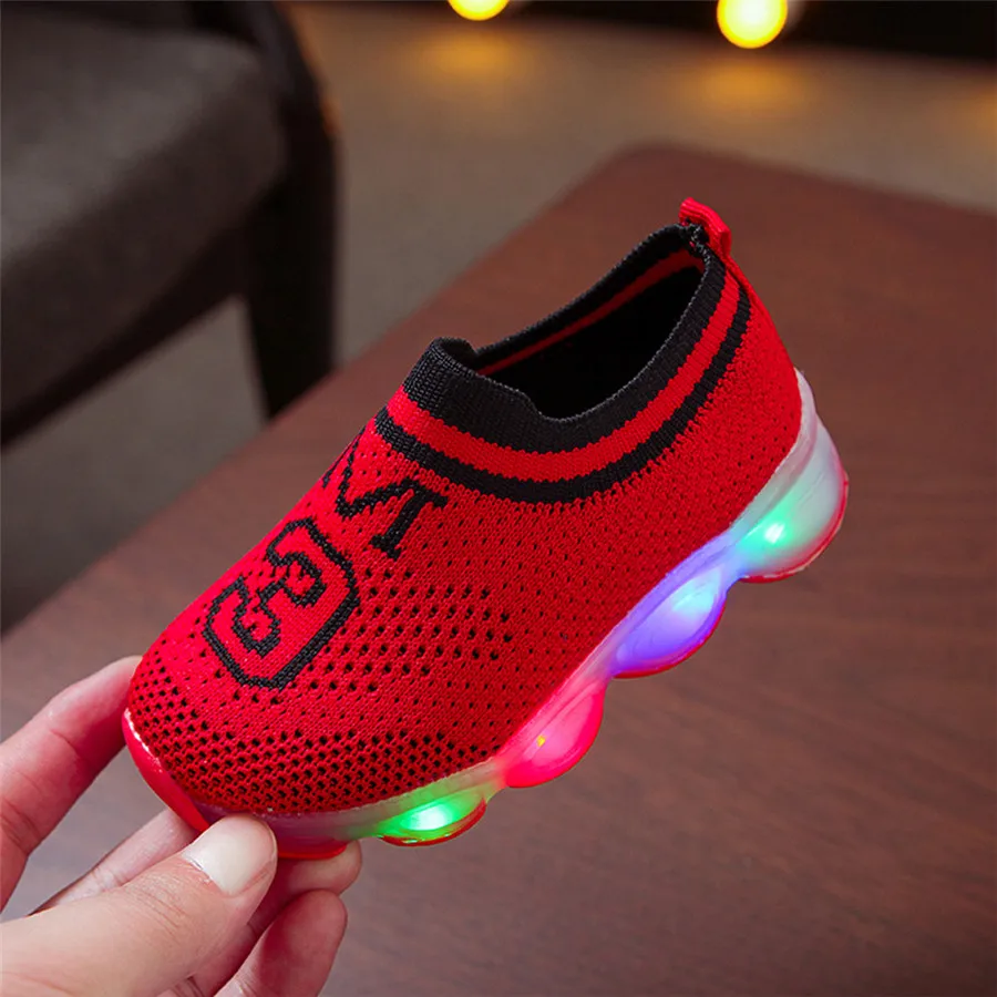Glowing shoes colorful girls LED luminous laces flashing lights shoes kids sneakers lights boys sport shoes kids 40J24 (14)