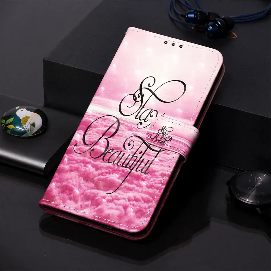 Милый чехол-кошелек с рисунком для huawei P30 P20 Nova 5i Pro mate 30 20 Lite P Smart Plus Z кожаный стоячий чехол со слотом для карты P03E