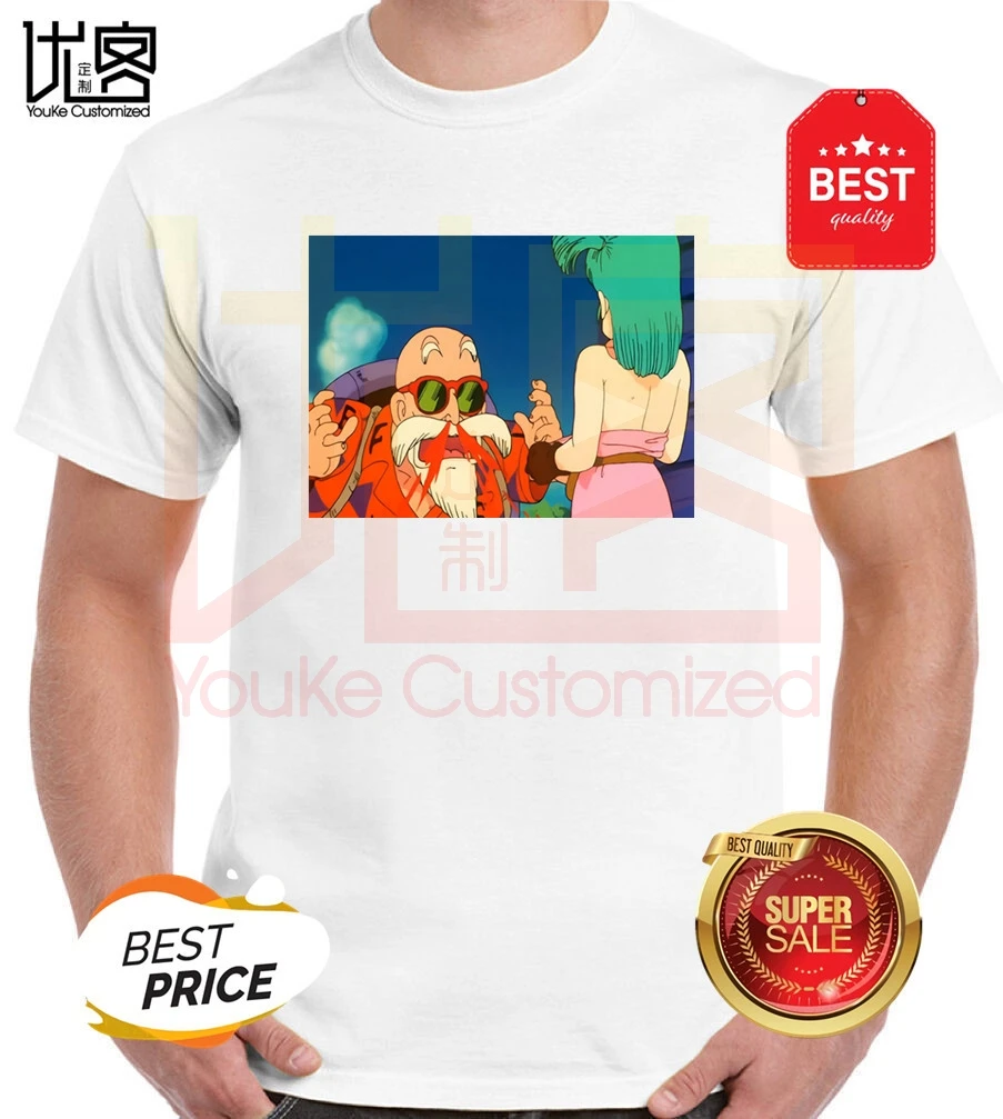 Dragon ball забавные muten Роши kai z футболка для мужчин и женщин 100% хлопок топы с