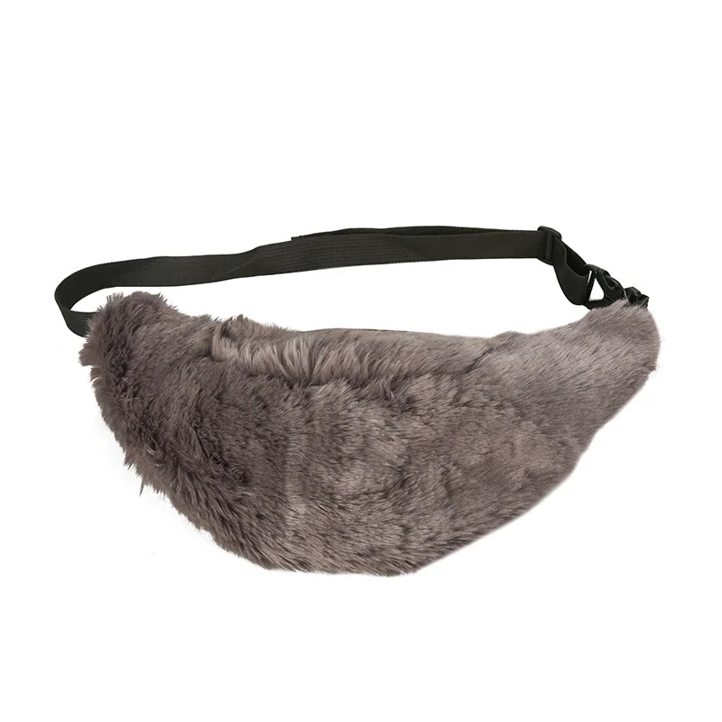 

2019 Autumn & Winter New Style Furry Small Pockets Women's Versitile Fashion Chest Pack Korean-style Shoulder Bag Cross-body WOM